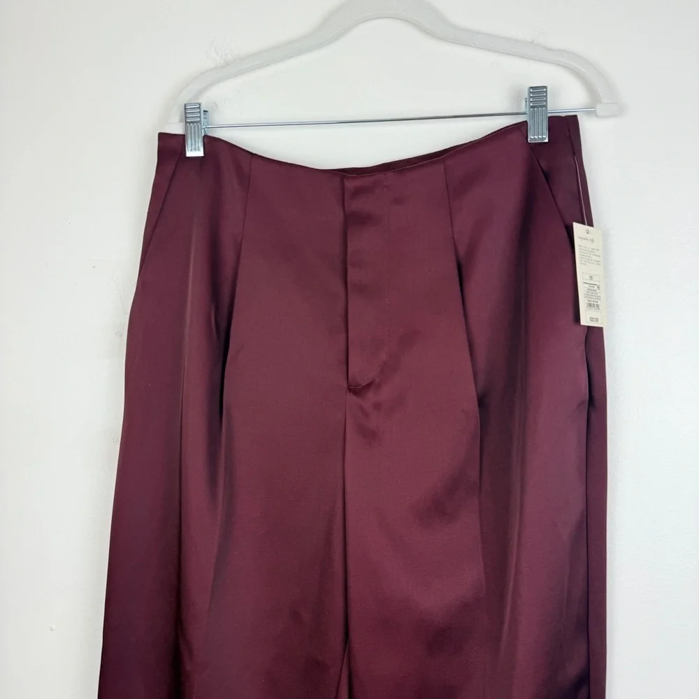NWT A New Day Burgundy Tailored Ankle Pants Workwear Career - Picture 4 of 6